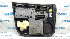 Door trim card front right Toyota Highlander 17-19 black, insert dark red, gray molding, scratches, needs cleaning
