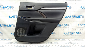 Door trim card rear right Toyota Highlander 17-19 black, insert dark red, gray molding, with curtain, scratches, for cleaning