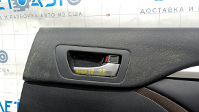 Door trim card rear right Toyota Highlander 17-19 black, insert dark red, gray molding, with curtain, scratches, for cleaning