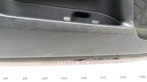 Door trim card front left Toyota Highlander 17-19 black, insert dark red, gray molding, scratches