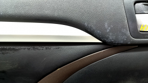 Door trim card front left Toyota Highlander 17-19 black, insert dark red, gray molding, scratches