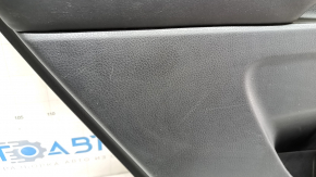 Door trim card rear left Toyota Highlander 17-19 black, insert dark red, gray molding, with curtain, scratches