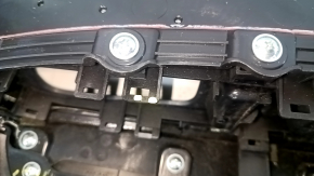 Door trim card front left Kia Optima 16- black, with black insert leather, armrest leather, scratches, dents, bumps, abrasions, crack in fastening, broken fastening