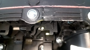 Door trim card front left Kia Optima 16- black, with black insert leather, armrest leather, scratches, dents, bumps, abrasions, crack in fastening, broken fastening