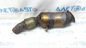Upper catalyst BMW F30 12-18 N20 rusty, mesh torn, bolt broken