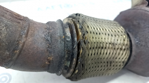 Upper catalyst BMW F30 12-18 N20 rusty, mesh torn, bolt broken