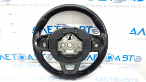 Naked steering wheel Jeep Compass 17-21 leather, black, red stitching, scratches, abrasions