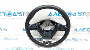 Naked steering wheel VW Passat b7 12-15 USA leather black, scuffs, dents