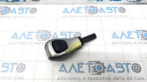 Gear knob Jeep Compass 17 - leather, gray overlay, scratch on leather, worn