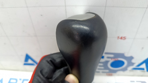 Gear knob Jeep Compass 17 - leather, gray overlay, scratch on leather, worn