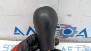 Gear knob Jeep Compass 17 - leather, gray overlay, scratch on leather, worn