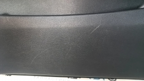 Door trim card front right Hyundai Sonata 11-15 dark gray, with gray insert, Infinity, armrest leather, scuffs, scratches, bumps, dents