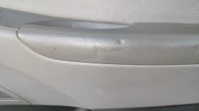Door trim card front right Hyundai Sonata 11-15 dark gray, with gray insert, Infinity, armrest leather, scuffs, scratches, bumps, dents