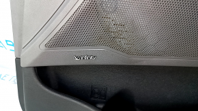 Door trim card front right Hyundai Sonata 11-15 dark gray, with gray insert, Infinity, armrest leather, scuffs, scratches, bumps, dents