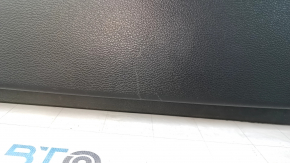 Door trim card front right Hyundai Sonata 15-19 black, with beige insert plastic, armrest leather, gray molding structure, dents, scratches, cracks in fasteners
