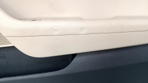 Door trim card front right Hyundai Sonata 15-17 black, with beige insert leather, armrest leather, DIMENSION, molding under the tree, dents, pokes, scratches, crack in fastening