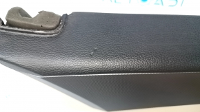 Door trim card front right Hyundai Sonata 15-19 black, with beige insert plastic, armrest leather, gray molding structure, scratches, pokes, whitened plastic
