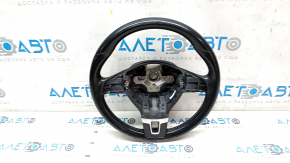 Naked steering wheel VW Tiguan 11-17 rest, black leather, worn