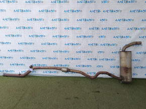 Exhaust line middle part with rear barrel BMW F30 12-18 awd N20 under 1 pipe, rusty