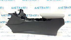 Central console armrest Toyota Venza 21- black, armrest leather gray