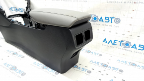 Central console armrest Toyota Venza 21- black, armrest leather gray