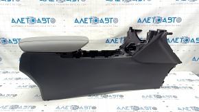 Central console armrest Toyota Venza 21- black, armrest leather gray