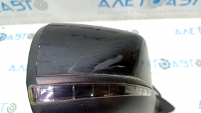 Right side mirror Jeep Cherokee KL 14-18 7+2 pins, turn signal, heated, backlight, black PXR, worn