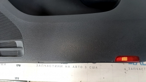 Door trim card front right VW Jetta 11-18 USA black, with beige insert leather, armrest leather, molding beige, scratches, broken fastening