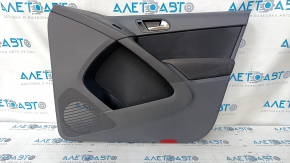 Door trim card front right VW Tiguan 09-17 black, with black insert cloth, armrest cloth, scuffs, dent