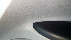 Door trim card front right Honda Accord 13-17 gray velour, with gray insert, armrest velour, handle molding dark gray, scuff, dent, need cleaning, scratches
