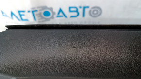 Door trim card front right Honda Accord 13-17 gray velour, with gray insert, armrest velour, handle molding dark gray, scuff, dent, need cleaning, scratches