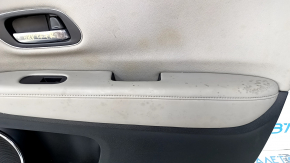 Door trim card front right Honda HR-V 16-22 black with gray insert, armrest leather gray, bumpers, for dry cleaning, scratches
