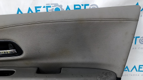 Door trim card front right Honda HR-V 16-22 black with gray insert, armrest leather gray, bumpers, for dry cleaning, scratches