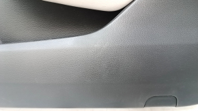 Door trim card front right Honda Accord 18-22 black, with gray insert leather, armrest leather, molding handle brown, scuffs, dents, bumps