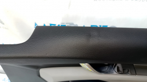 Door trim card front right Honda Accord 18-22 black, with gray insert leather, armrest leather, molding handle brown, scuffs, dents, bumps