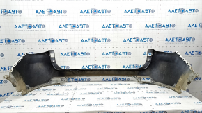 Bare rear bumper upper part Jeep Compass 17 - without parking sensors, white PW3, broken fasteners, fractures, scratches