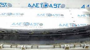 Bare rear bumper upper part Jeep Compass 17 - without parking sensors, white PW3, broken fasteners, fractures, scratches