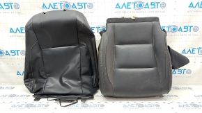 Passenger seat upholsteryToyota Highlander 17-19 black leather, brown stitching, heated, tears, dented leather, needs cleaning