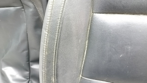 Passenger seat upholsteryToyota Highlander 17-19 black leather, brown stitching, heated, tears, dented leather, needs cleaning