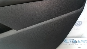 Door trim card front right VW Passat b7 12-15 USA black with black insert leather, armrest leather, molding gray gloss, scratches, dents