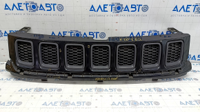 Grille grill Jeep Compass 17- assembled 3 parts Trailhawk, black gloss, gray inserts, sand, scratches, pokes