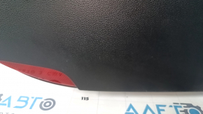 Door trim card front left Hyundai Sonata 15-17 gray, with gray insert plastic, armrest leather, gray molding, dents, scratches, abrasions