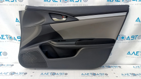 Door trim card front right Honda Civic X FC 16-21 4d rag black with black insert, dents, scratches, abrasions, bumps
