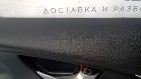 Door trim card front right Honda Civic X FC 16-21 4d black cloth with black insert, dent, scratches, abrasions, for cleaning, tear