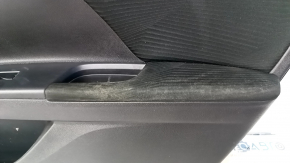 Door trim card front right Honda Accord 13-17 black with black insert velour, armrest velour, molding handle gray, scratches, abrasions, for dry cleaning