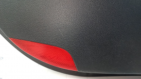 Door trim card front left Hyundai Sonata 15-17 gray, with gray insert plastic, armrest leather, gray molding, dents, scratches, abrasions, pokes