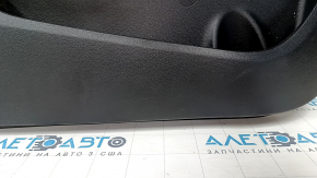Door trim card front left Hyundai Sonata 15-17 gray, with gray insert plastic, armrest leather, gray molding, dents, scratches, abrasions, pokes