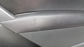 Door trim card front right VW Passat b7 12-15 USA black with black insert leather, armrest leather, molding gray gloss, scratches, dents, pokes, scuffs, broken fasteners