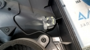 Door trim card front right VW Passat b7 12-15 USA black with black insert leather, armrest leather, molding gray gloss, scratches, dents, pokes, scuffs, broken fasteners