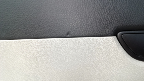 Door trim card front right VW Passat b7 12-15 USA gray, armrest leather, wood insert, dents, broken fastener